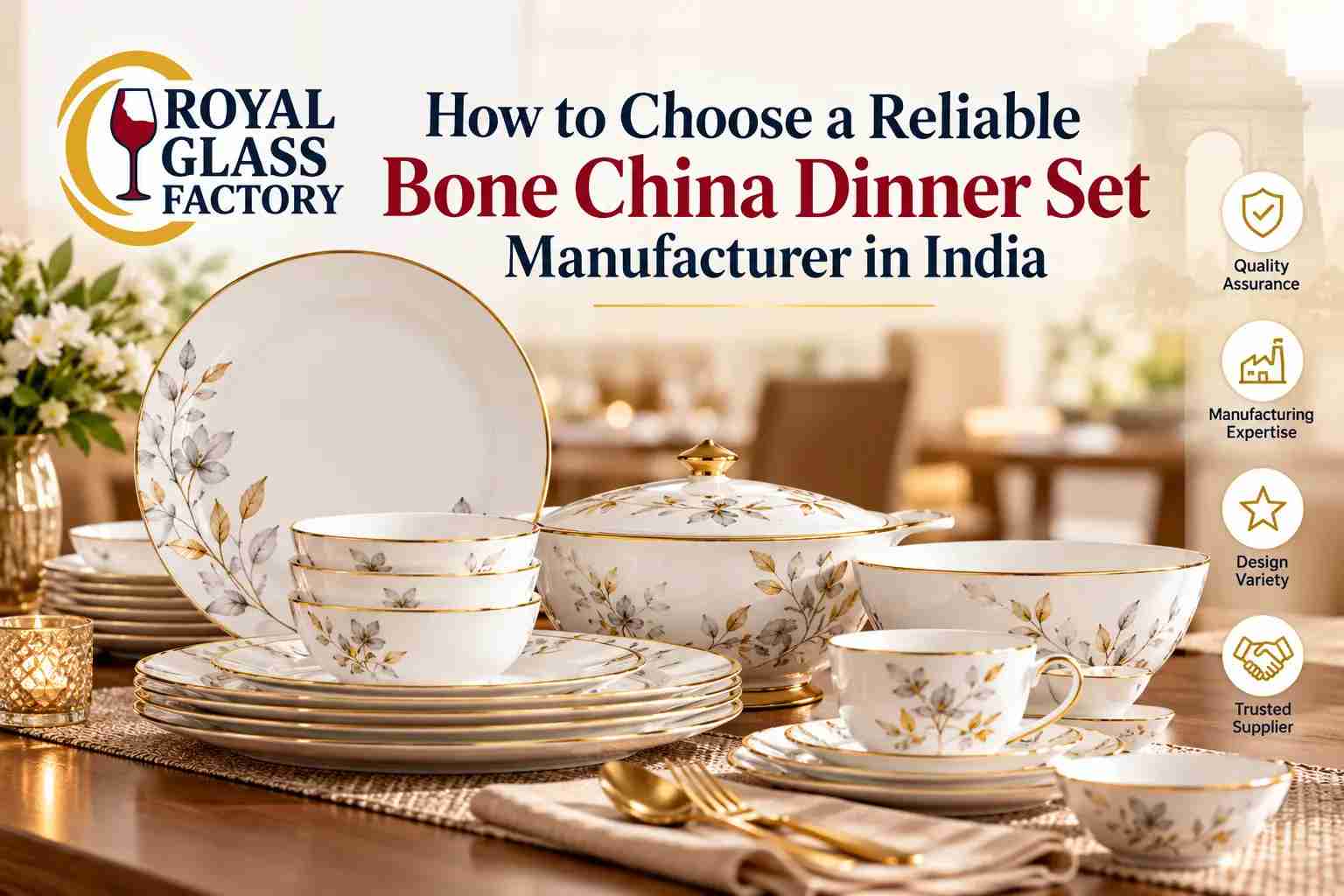 How to Choose a Reliable Bone China Dinner Set Manufacturer in India